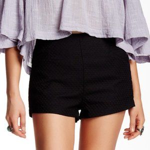 Free People Newman Black Textured Dress Shorts